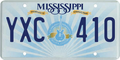 MS license plate YXC410