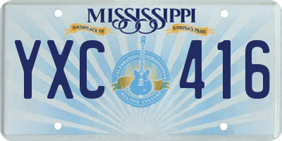 MS license plate YXC416