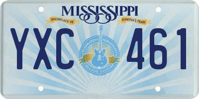 MS license plate YXC461