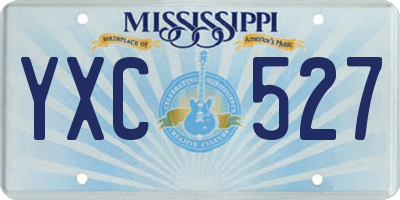 MS license plate YXC527