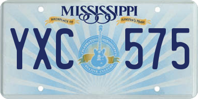 MS license plate YXC575