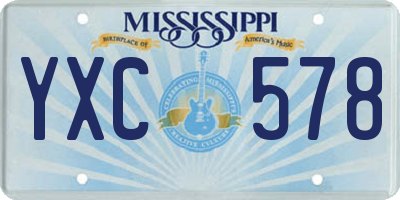 MS license plate YXC578
