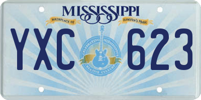 MS license plate YXC623