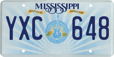 MS license plate YXC648