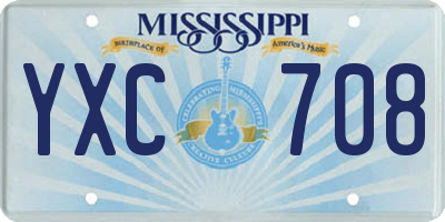 MS license plate YXC708