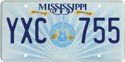 MS license plate YXC755