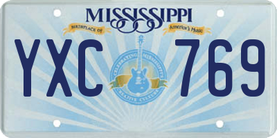 MS license plate YXC769