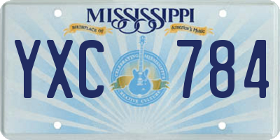 MS license plate YXC784