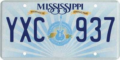 MS license plate YXC937