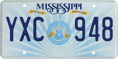 MS license plate YXC948