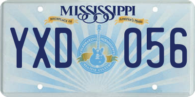 MS license plate YXD056