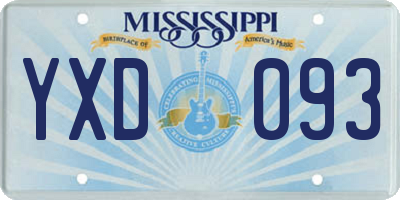 MS license plate YXD093