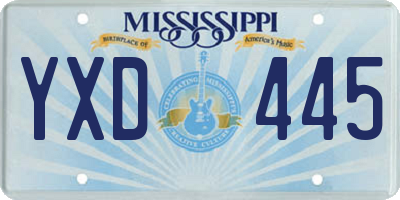 MS license plate YXD445