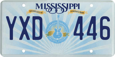 MS license plate YXD446