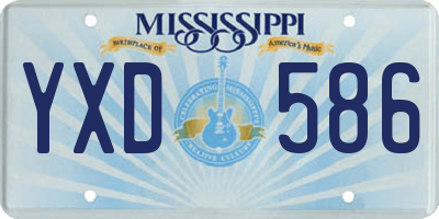 MS license plate YXD586