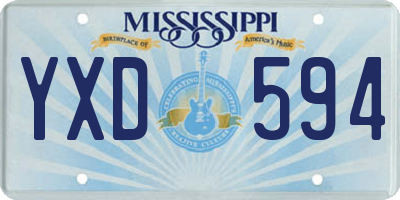 MS license plate YXD594