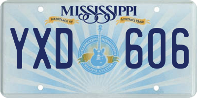 MS license plate YXD606