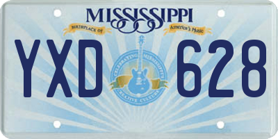 MS license plate YXD628