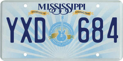 MS license plate YXD684