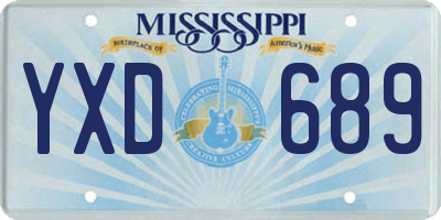 MS license plate YXD689