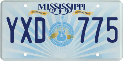 MS license plate YXD775
