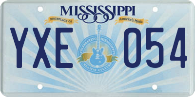 MS license plate YXE054