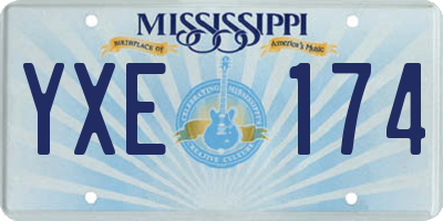 MS license plate YXE174