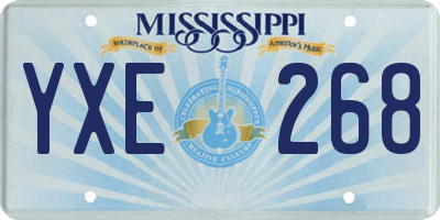MS license plate YXE268