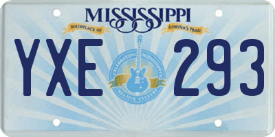 MS license plate YXE293