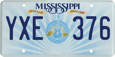 MS license plate YXE376