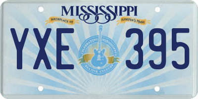 MS license plate YXE395