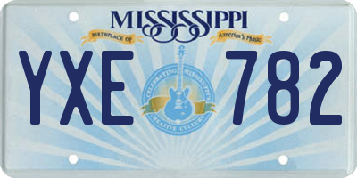 MS license plate YXE782