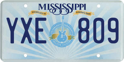 MS license plate YXE809