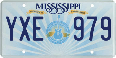 MS license plate YXE979
