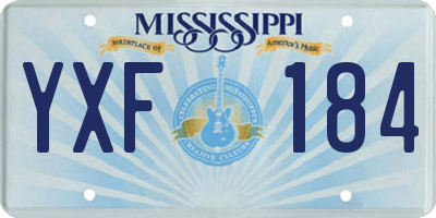 MS license plate YXF184