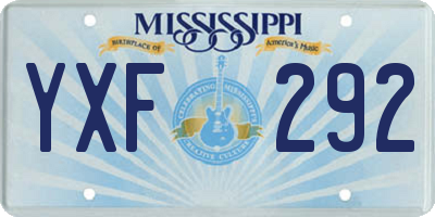 MS license plate YXF292