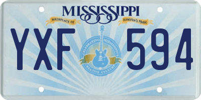 MS license plate YXF594