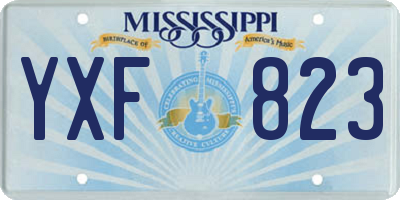 MS license plate YXF823