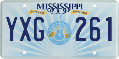 MS license plate YXG261