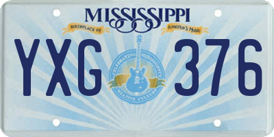 MS license plate YXG376