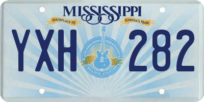 MS license plate YXH282