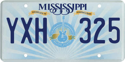 MS license plate YXH325