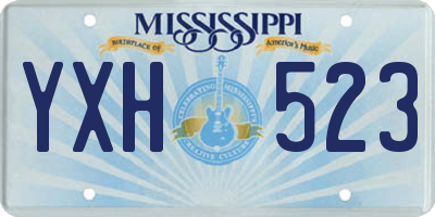 MS license plate YXH523