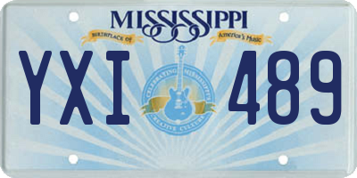 MS license plate YXI489