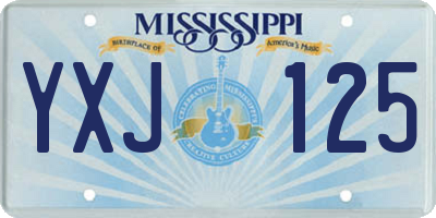 MS license plate YXJ125