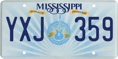 MS license plate YXJ359