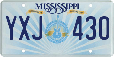 MS license plate YXJ430
