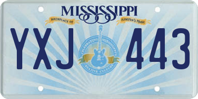 MS license plate YXJ443