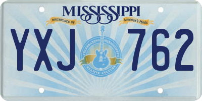 MS license plate YXJ762