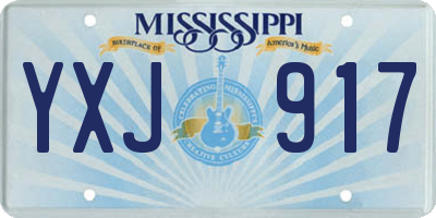 MS license plate YXJ917
